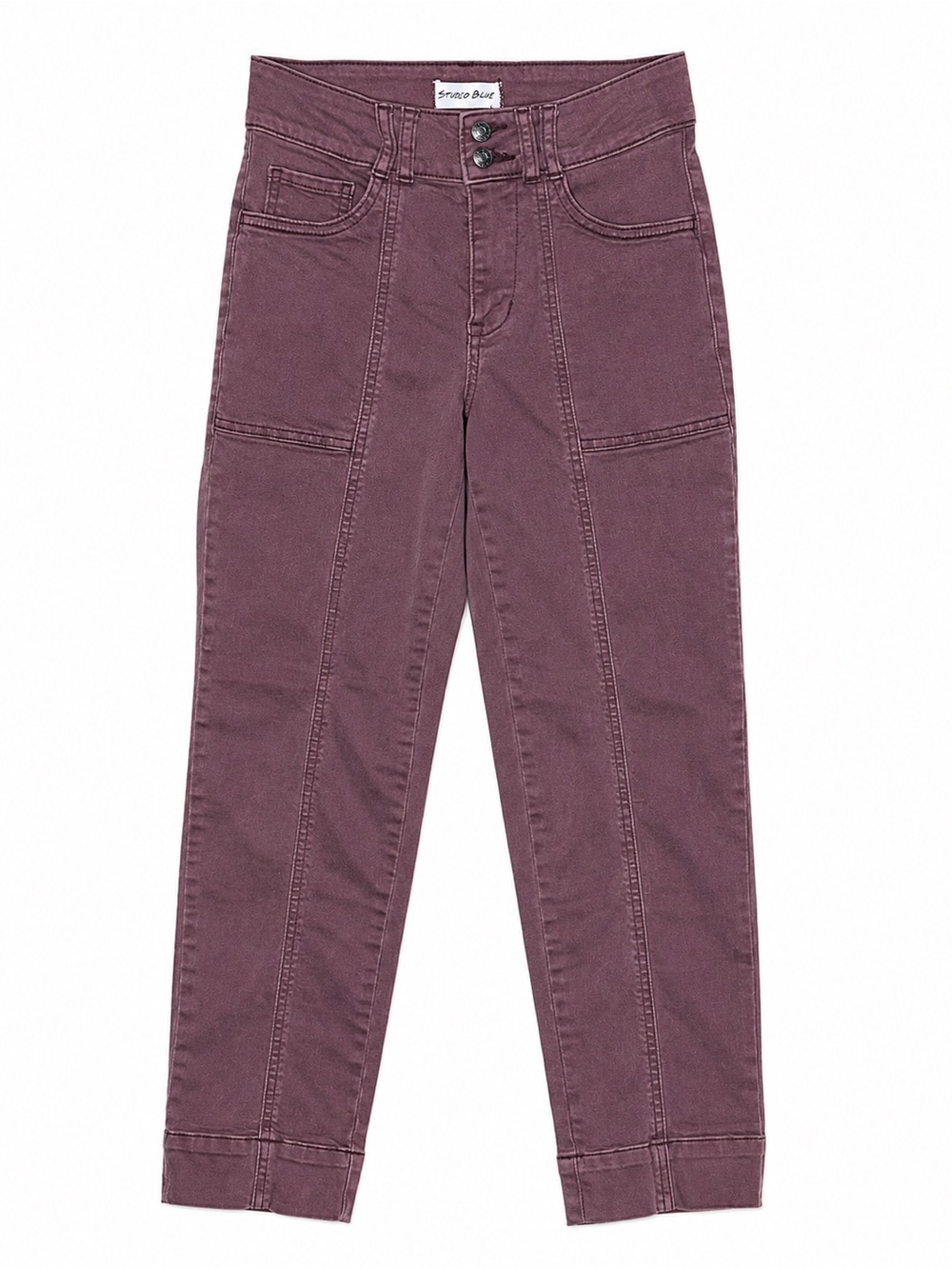 Studio Blue High Rise Utility Jeans Burgundy Mauve Size 25P Petite